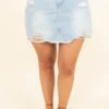 Rhythm Of Love Skirt, Light Denim 1 Rhythm Of Love Skirt, Light Denim -Chic Soul Store RhythmOfLoveSkirt LightDenim 9732