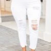 Rip Rip Hooray Jeans, White -Chic Soul Store RipRipHoorayJeans White 9147