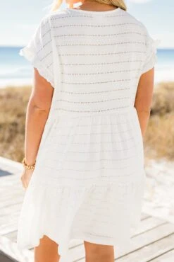 Roam With Me Dress, White -Chic Soul Store RoamWithMeDress White