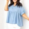 Rockin' Years Top, Light Denim -Chic Soul Store Rockin YearsTop LightDenim 5527