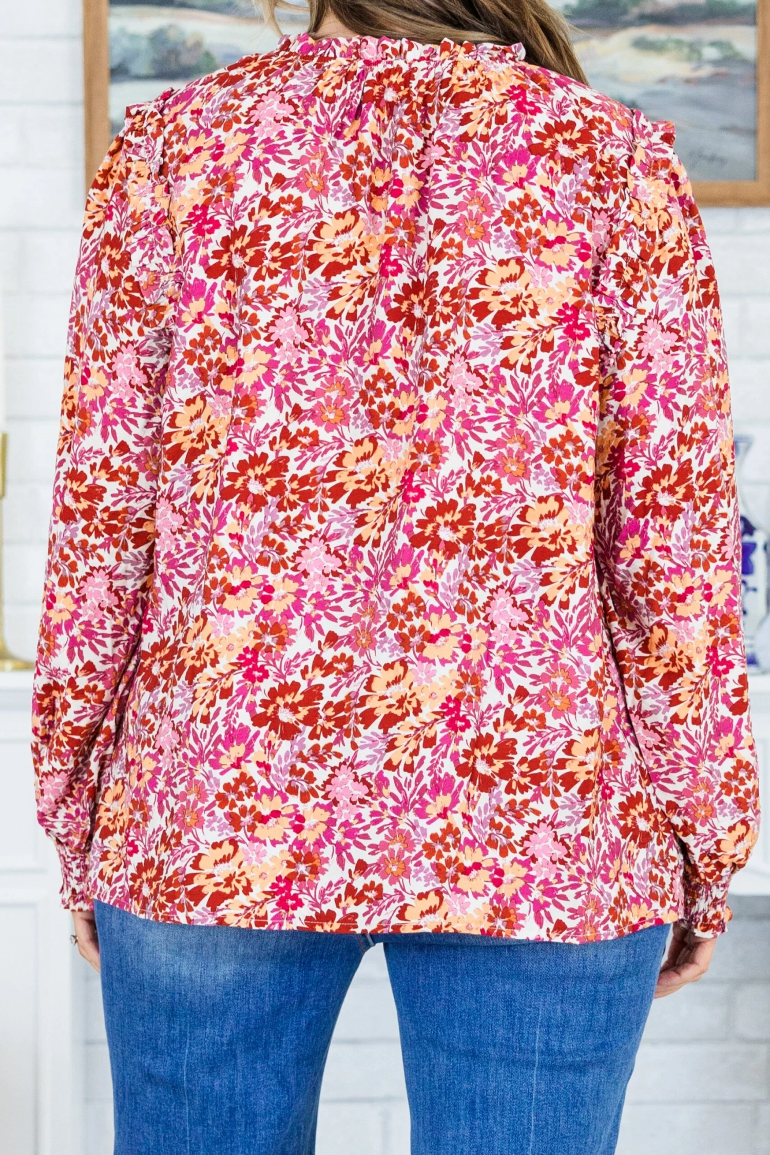 Rocking My Colors Blouse, Maroon Multi 9 Rocking My Colors Blouse, Maroon Multi - Image 7