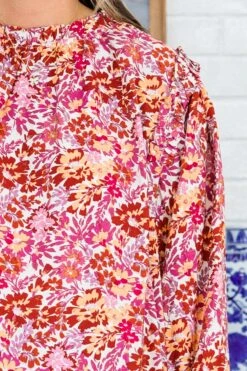 Rocking My Colors Blouse, Maroon Multi 14 Rocking My Colors Blouse, Maroon Multi -Chic Soul Store RockingMyColorsBlouse MaroonMulti 4