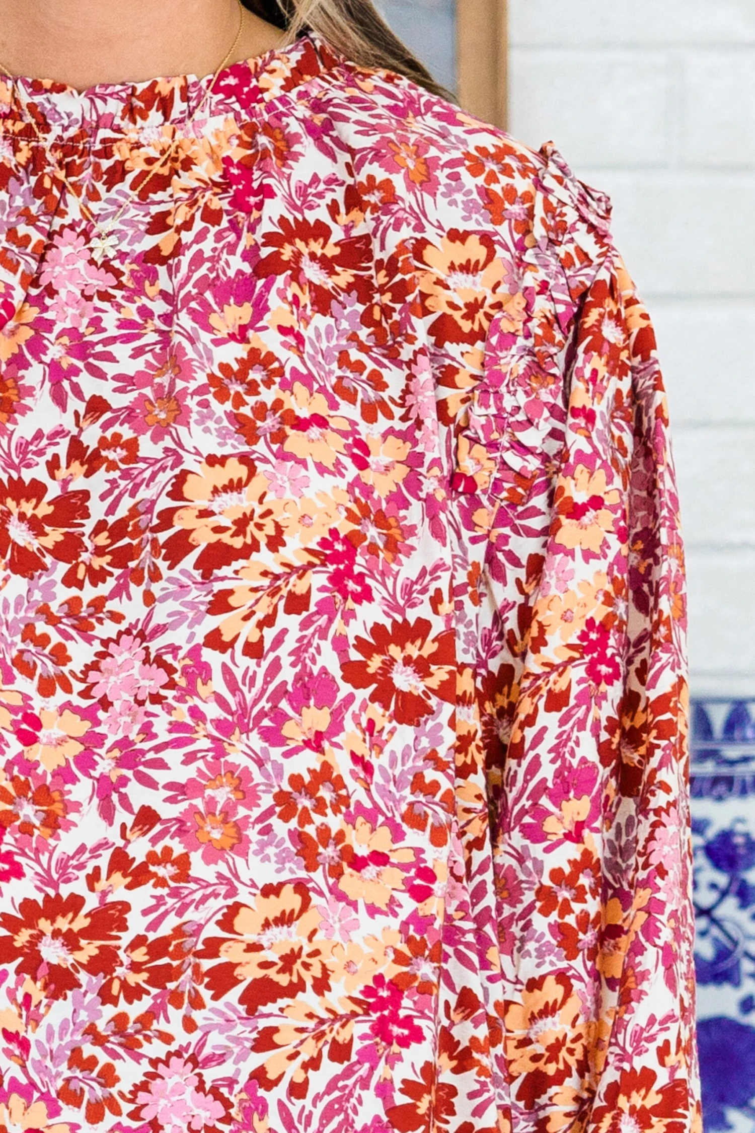 Rocking My Colors Blouse, Maroon Multi 8 Rocking My Colors Blouse, Maroon Multi - Image 6