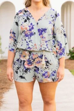 Roll On Romper, Sage -Chic Soul Store RollOnRomper Sage 0269