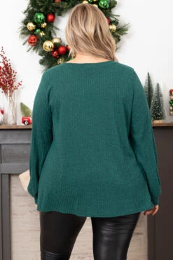 Rose In The Dark Top, Hunter Green 12 Rose In The Dark Top, Hunter Green -Chic Soul Store RoseInTheDarkTop HunterGreen 1056