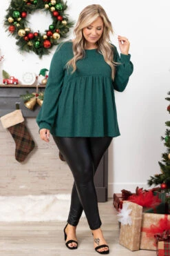 Rose In The Dark Top, Hunter Green 10 Rose In The Dark Top, Hunter Green -Chic Soul Store RoseInTheDarkTop HunterGreen 3