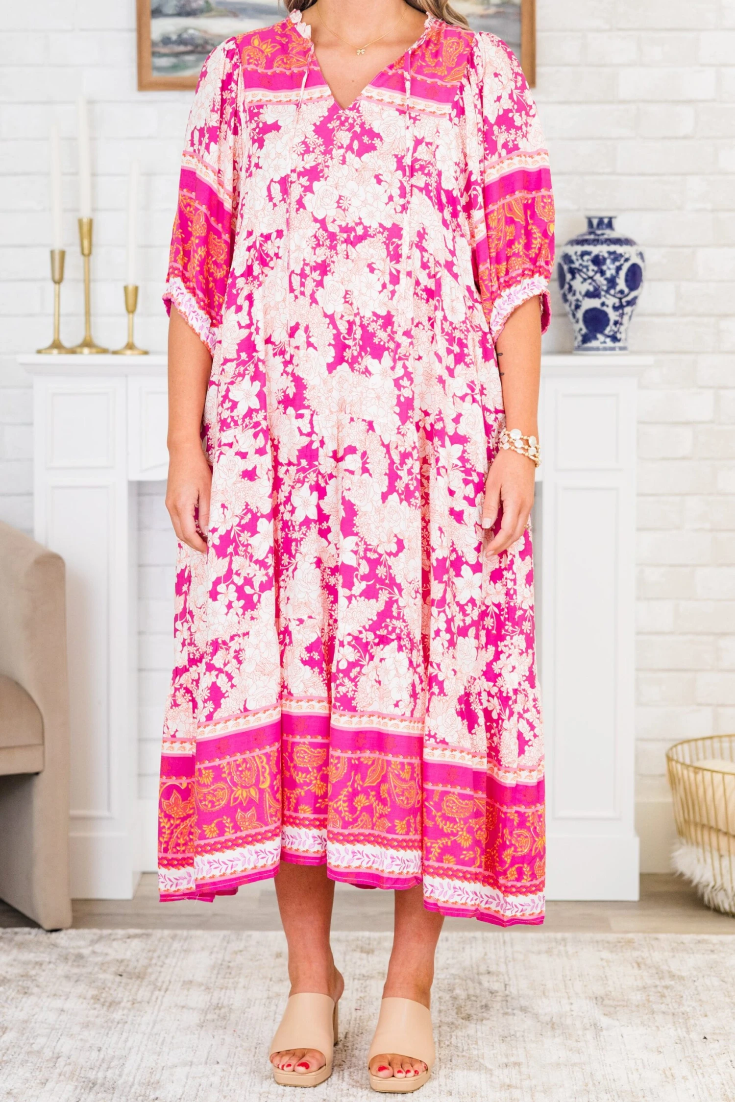 Rosewater Skies Dress, Pink 7 Rosewater Skies Dress, Pink - Image 5