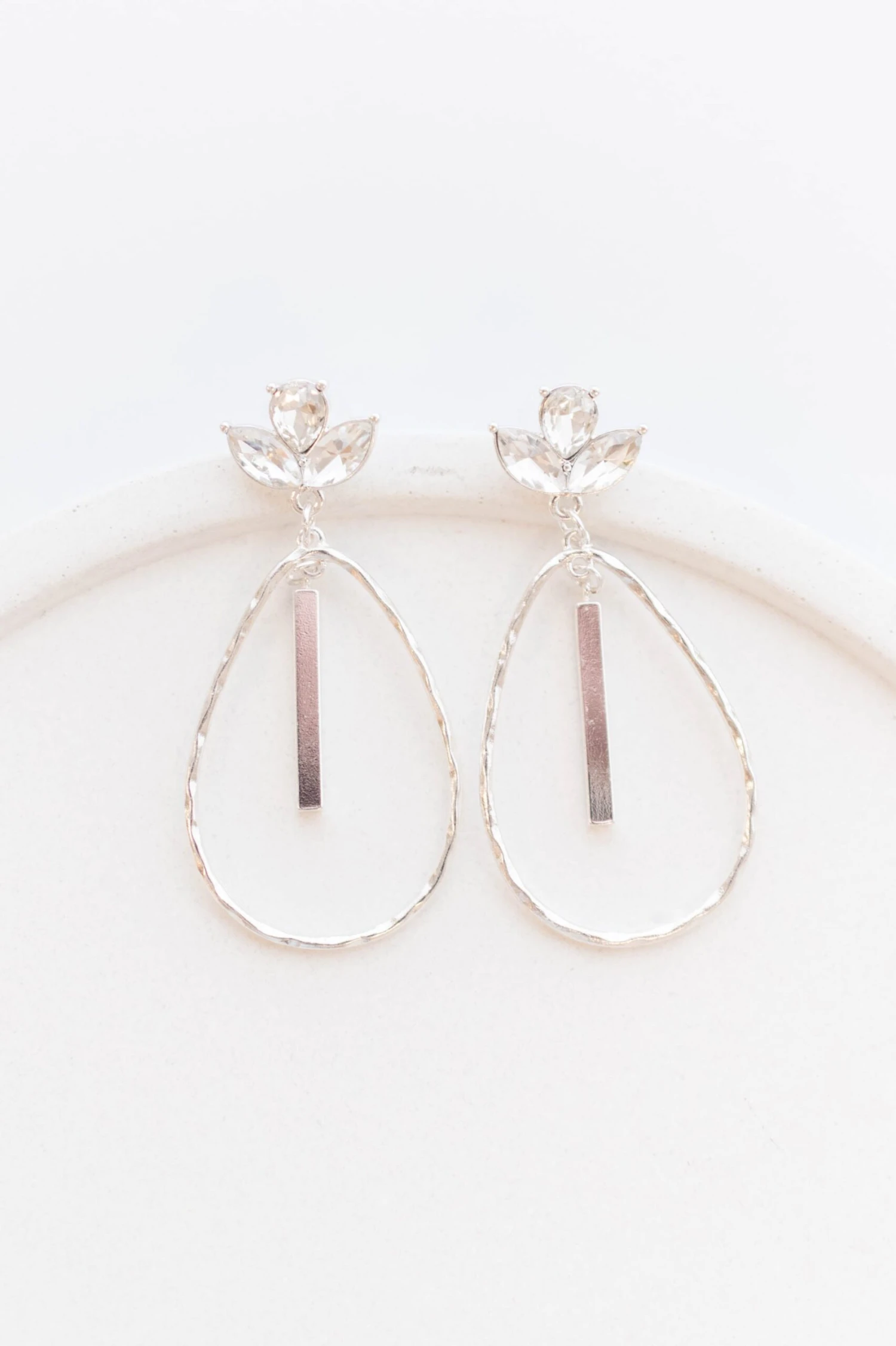 Royal Elegance Earrings, Silver 3 Royal Elegance Earrings, Silver