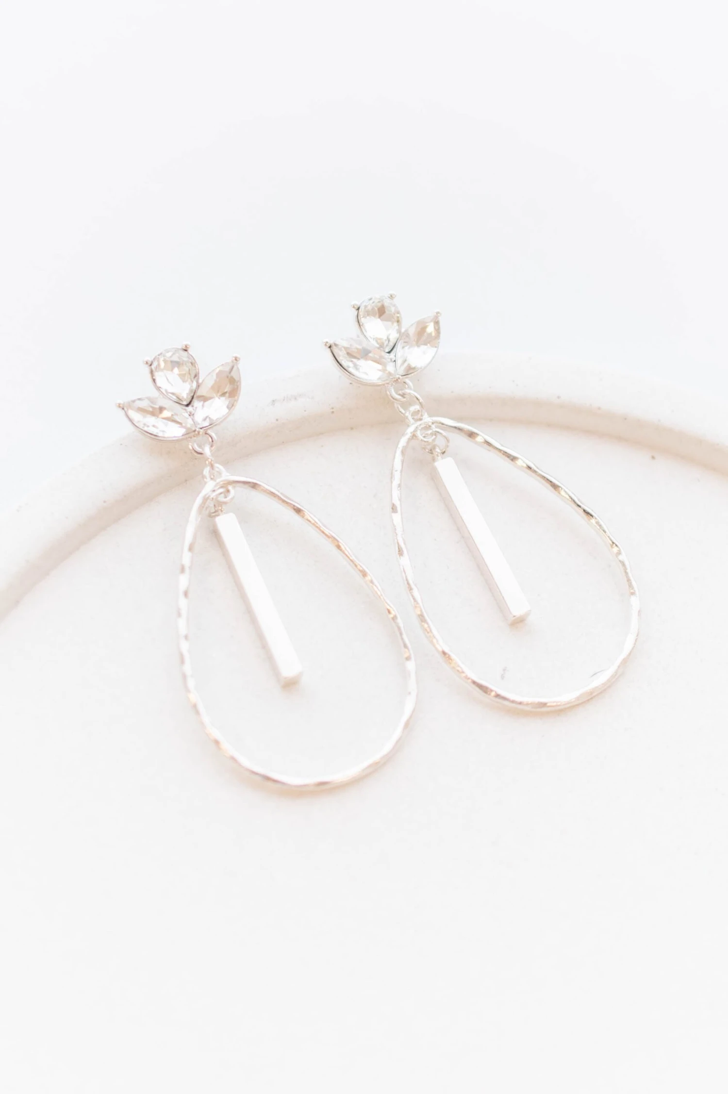 Royal Elegance Earrings, Silver 4 Royal Elegance Earrings, Silver - Image 2