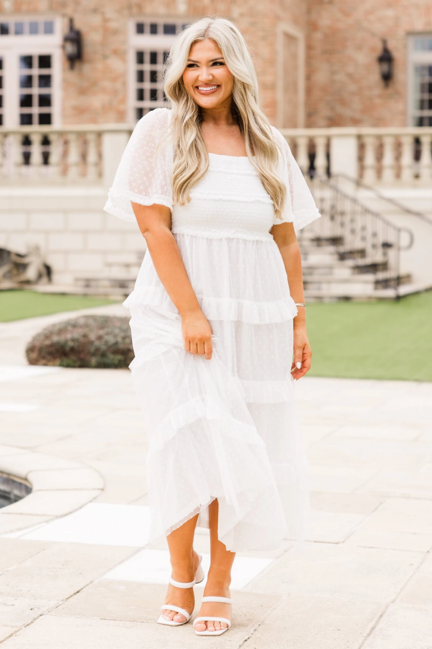 Ruffle Some Feathers Dress, Off White 3 Ruffle Some Feathers Dress, Off White
