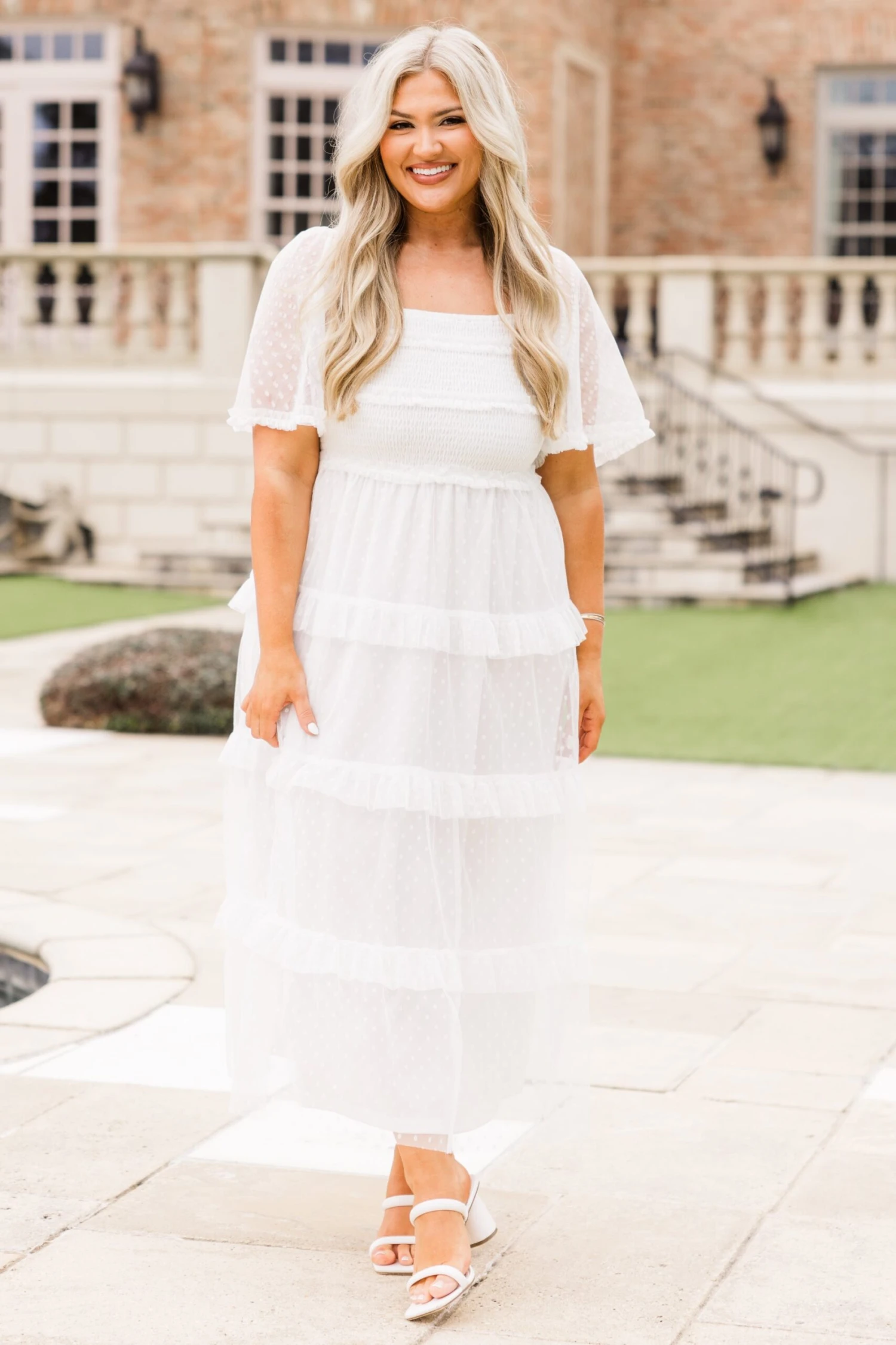 Ruffle Some Feathers Dress, Off White 4 Ruffle Some Feathers Dress, Off White - Image 2