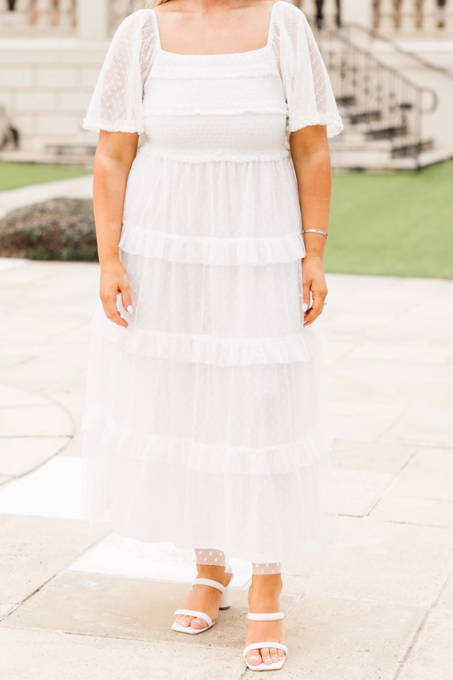 Ruffle Some Feathers Dress, Off White 6 Ruffle Some Feathers Dress, Off White - Image 4