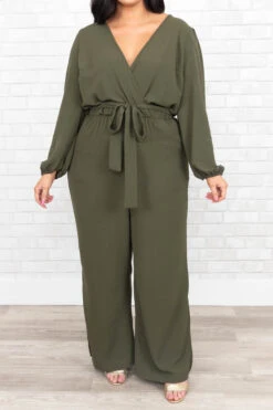 Ruin The Friendship Jumpsuit, Olive -Chic Soul Store RuinTheFriendshipJumpsuit Olive 9976