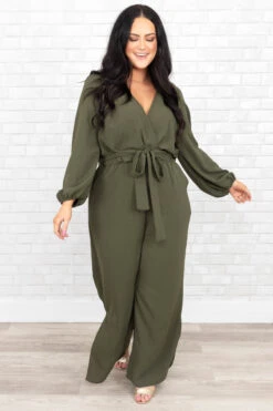 Ruin The Friendship Jumpsuit, Olive -Chic Soul Store RuinTheFriendshipJumpsuit Olive 9978