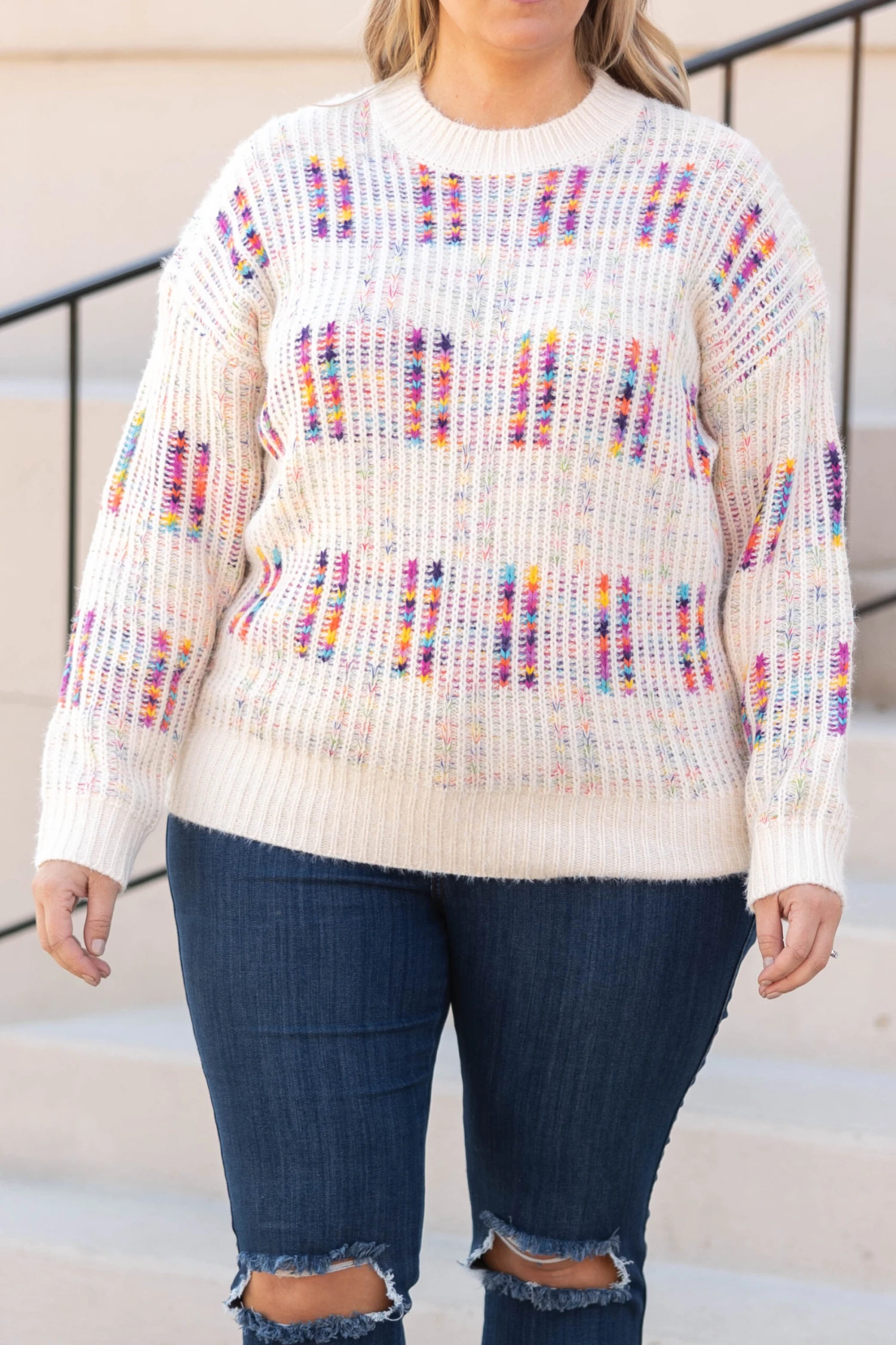 Running Down To The Riptide Sweater, Oatmeal 6 Running Down To The Riptide Sweater, Oatmeal - Image 4