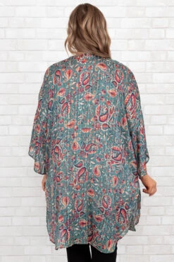 Running Fast Cardigan, Teal -Chic Soul Store RunningFastCardigan Teal 9121