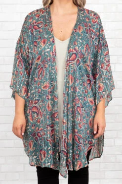 Running Fast Cardigan, Teal -Chic Soul Store RunningFastCardigan Teal 9122