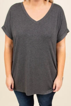 Comfy Travels Top, Charcoal -Chic Soul Store SOL 3478 b267117e ccc4 4174 85e4 dc7ee3cfc41e