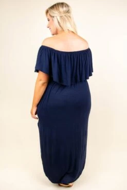 By The Boardwalk Maxi Dress, Navy -Chic Soul Store SOL 6301