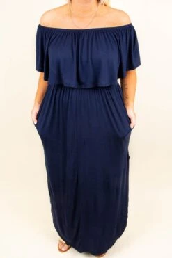 By The Boardwalk Maxi Dress, Navy -Chic Soul Store SOL 6302 Edit