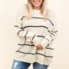 Slumber Party Sweater, Ivory-Black -Chic Soul Store SOL 6441 964fea5f c42c 4254 a86c a447950a05c2
