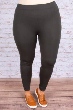 Luxe Leggings, Long Charcoal -Chic Soul Store SOL 8014 Edit