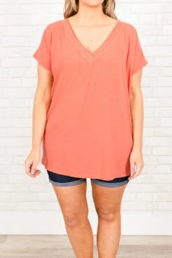 Save Me Top, Coral -Chic Soul Store SaveMeTop Coral 2