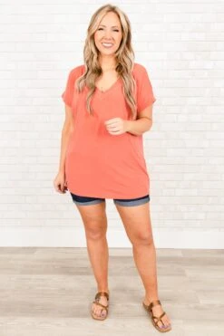 Save Me Top, Coral -Chic Soul Store SaveMeTop Coral 3