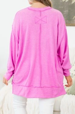 Say Hello Sweater, Bright Mauve -Chic Soul Store SayHelloSweater BrightMauve 2