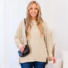 Say Hello Sweater, Light Mocha 1 Say Hello Sweater, Light Mocha -Chic Soul Store SayHelloSweater LightMocha 6