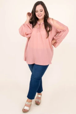 Say Something Blouse, Blush 8 Say Something Blouse, Blush -Chic Soul Store SaySomethingBlouse Blush 4