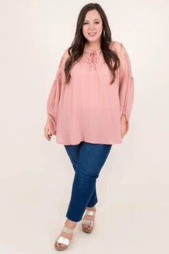 Say Something Blouse, Blush 9 Say Something Blouse, Blush -Chic Soul Store SaySomethingBlouse Blush 5