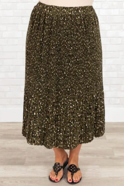 Scenic Sights Skirt, Green -Chic Soul Store ScenicSightsSkirt Green 0165