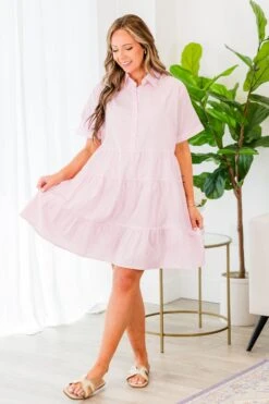 Seaside Date Dress, Pink -Chic Soul Store SeasideDateDress Pink 5