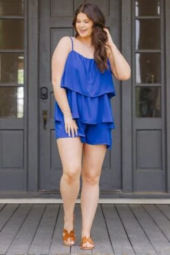 Seaside Strolls Romper, Royal Blue 12 Seaside Strolls Romper, Royal Blue -Chic Soul Store SeasideStrollsRomper RoyalBlue 6