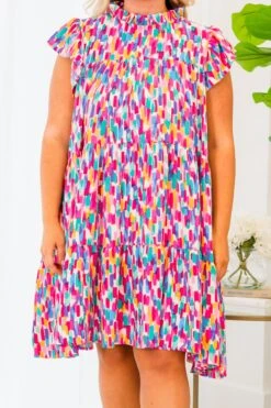 Season To Bloom Dress, Fuchsia 14 Season To Bloom Dress, Fuchsia -Chic Soul Store SeasonToBloomDress Fuchsia 2