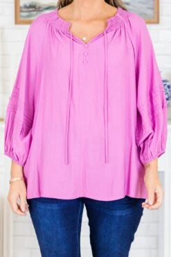 Secret Garden Blouse, Lavender -Chic Soul Store SecretGardenBlouse Lavender 2