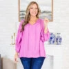 Secret Garden Blouse, Lavender -Chic Soul Store SecretGardenBlouse Lavender 7
