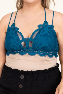 Secretly Stunning Bralette, Teal -Chic Soul Store SecretlyStunningBralette Teal 6
