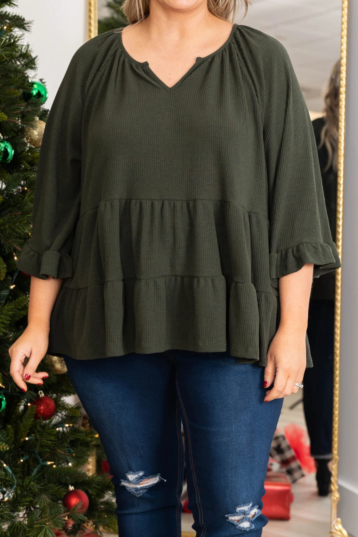 See You Tonight Top, Olive 6 See You Tonight Top, Olive - Image 4