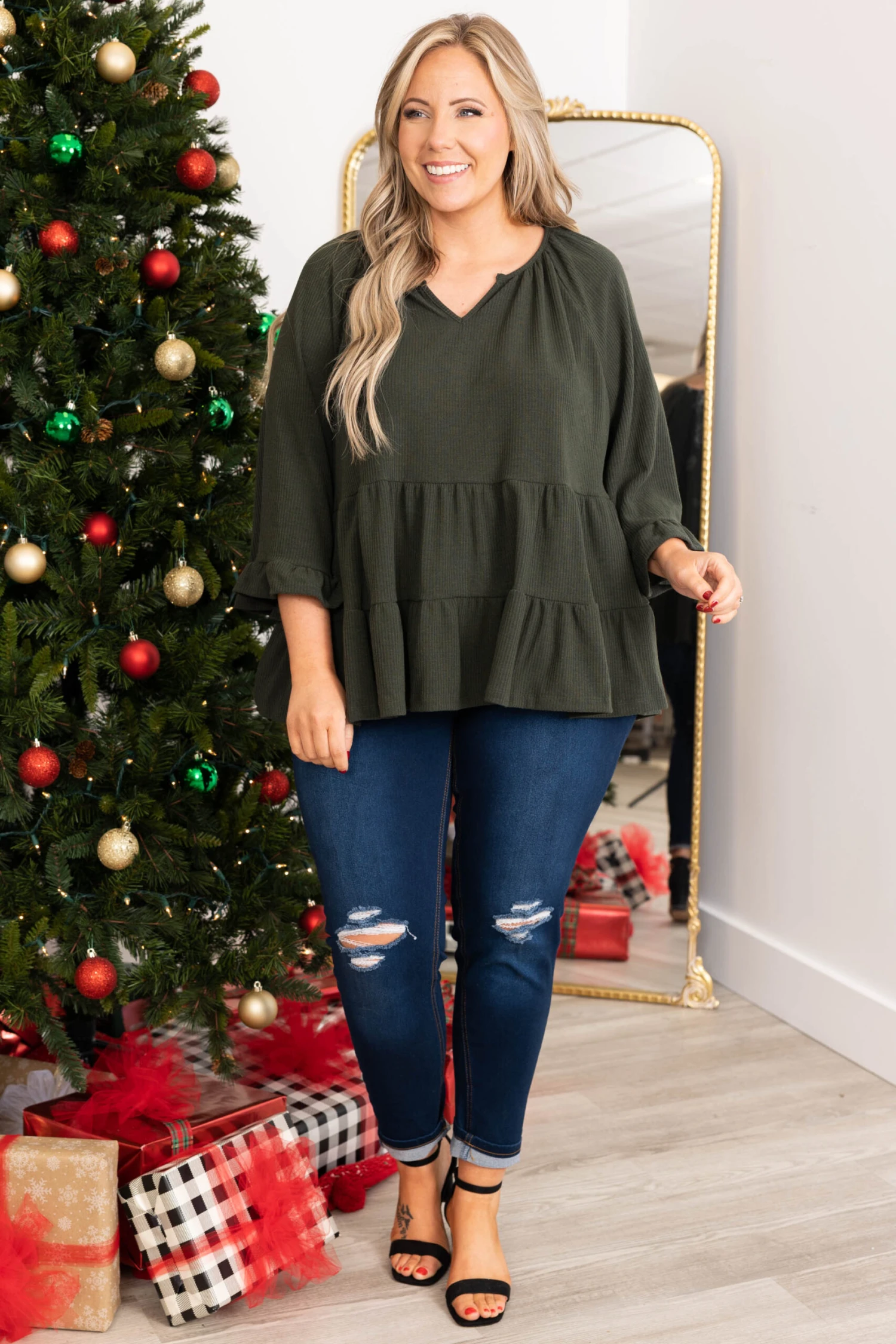 See You Tonight Top, Olive 4 See You Tonight Top, Olive - Image 2