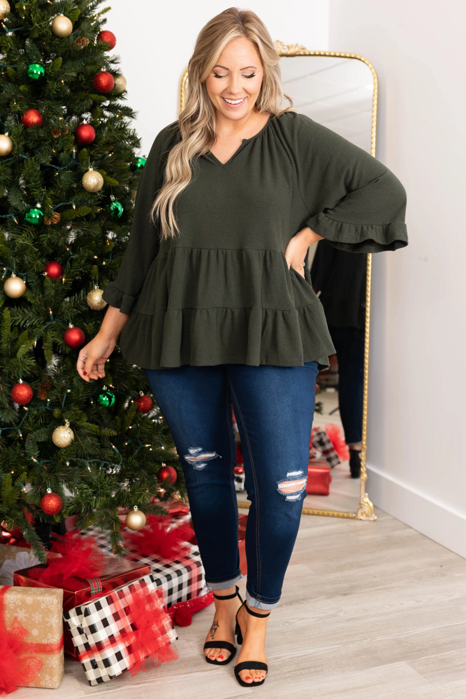 See You Tonight Top, Olive 5 See You Tonight Top, Olive - Image 3