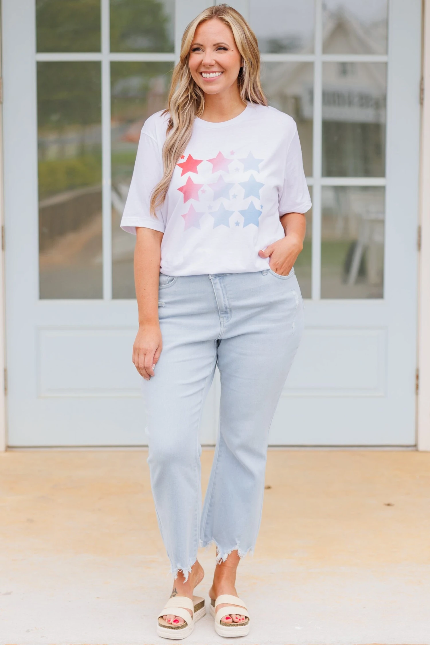 Seeing Bright Stars Tee, White 4 Seeing Bright Stars Tee, White - Image 2