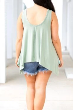 Seeing The Beginning Top, Dusty Green -Chic Soul Store SeeingTheBeginningTop DustyGreen