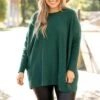 Send Your Approval Tunic, Hunter Green 1 Send Your Approval Tunic, Hunter Green -Chic Soul Store SendYourApprovalTunic HunterGreen 2