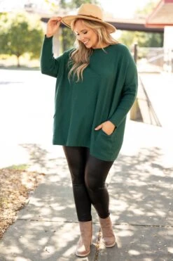 Send Your Approval Tunic, Hunter Green 10 Send Your Approval Tunic, Hunter Green -Chic Soul Store SendYourApprovalTunic HunterGreen 4