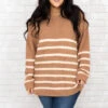 Series Of Notes Sweater, Camel -Chic Soul Store SeriesOfNotesSweater Camel 0044