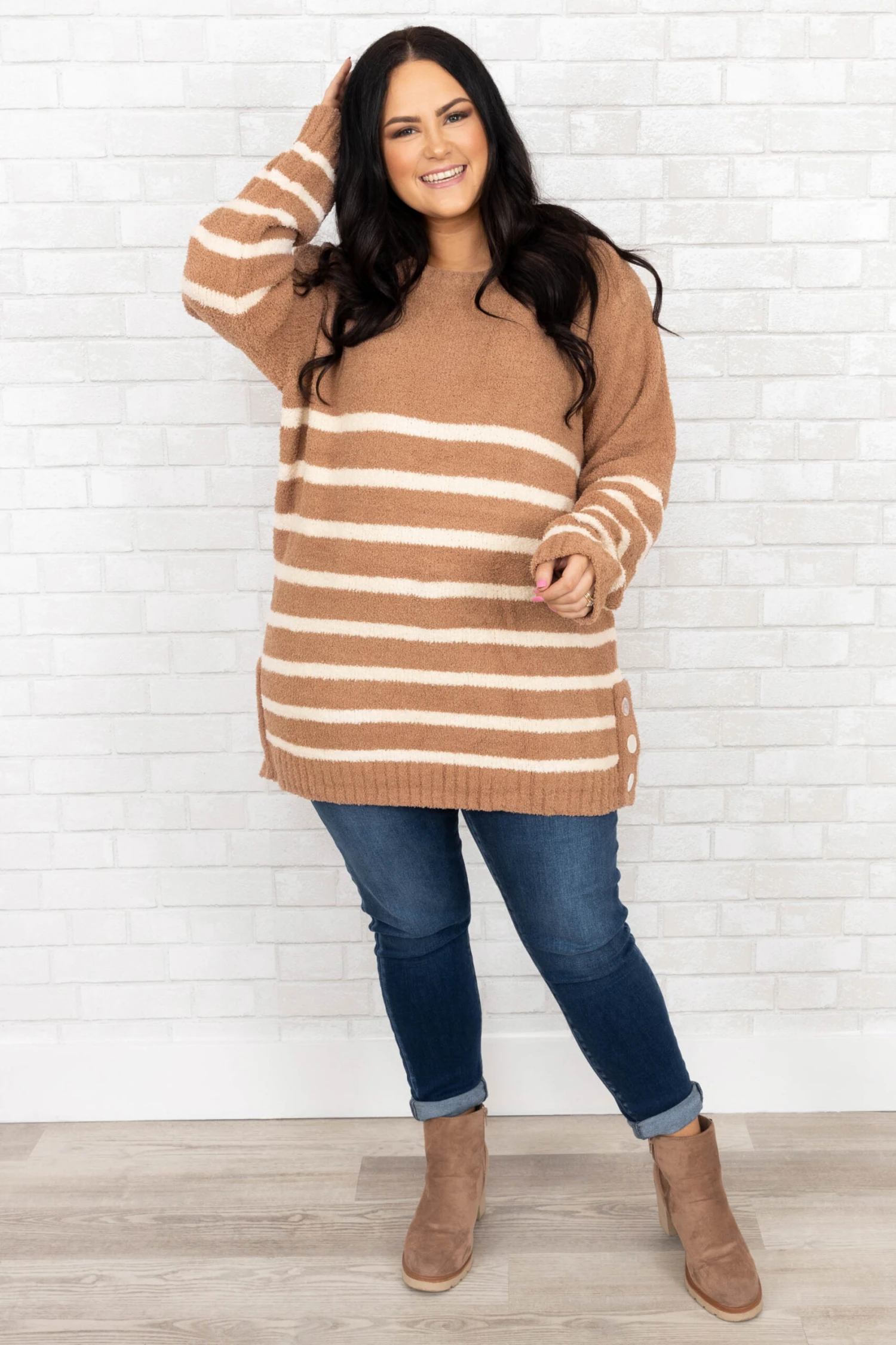 Series Of Notes Sweater, Camel 4 Series Of Notes Sweater, Camel - Image 2