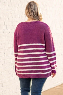 Series Of Notes Sweater, Plum 12 Series Of Notes Sweater, Plum -Chic Soul Store SeriesOfNotesSweater Plum 0928