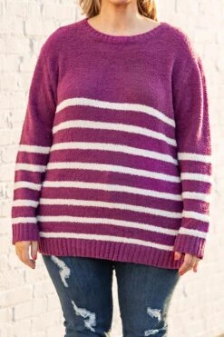 Series Of Notes Sweater, Plum 11 Series Of Notes Sweater, Plum -Chic Soul Store SeriesOfNotesSweater Plum 0929